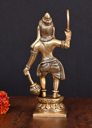 Brass Superfiine Madurai Veeran Idol (9 Inch)