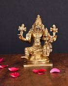 Brass Lakshmi Narsimha Superfine Idol (5.2 Inch)