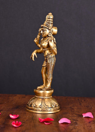 Brass Superfine Ardhanarishvara Idol (8.5 Inch)