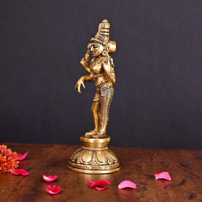 Brass Superfine Ardhanarishwara Idol (8.5 Inch)