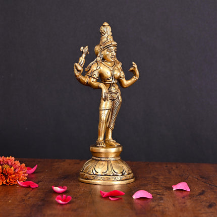 Brass Superfine Ardhanarishwara Idol (8.5 Inch)