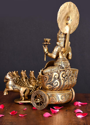 Brass Superfine Surya Rath Idol (12 Inch)