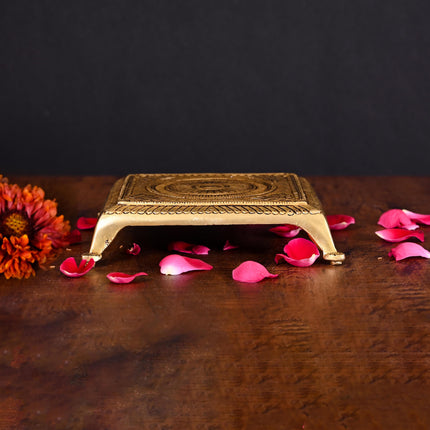 Brass Pooja Chowki (1.5 Inch)