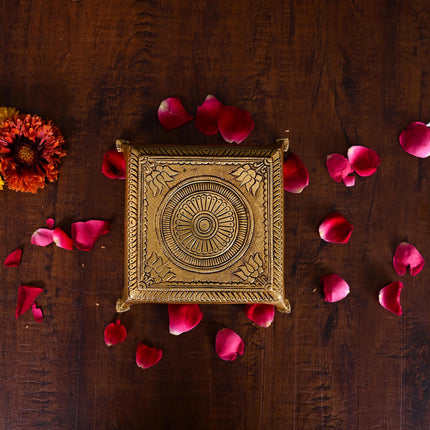Brass Pooja Chowki (1.5 Inch)