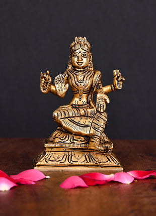 Brass Superfine Tripurasundari Devi Idol (4.5 Inch)