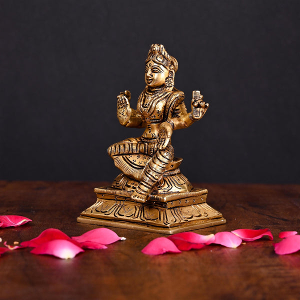 Brass Superfine Tripurasundari Devi Idol (4.5 Inch)