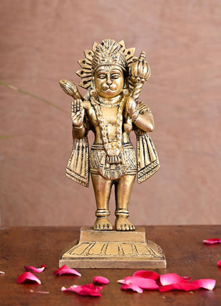 Brass Standing Hanuman Idol (6.5 Inch)