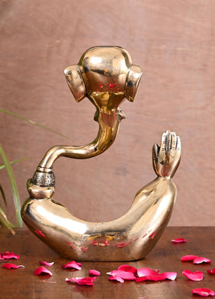 Brass Ganesha Table Top Idol (8.5 Inch)
