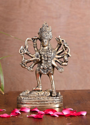 Brass Goddess Kali Idol (6.5 Inch)