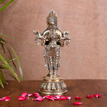 Brass Deep Lakshmi Idol (9.2 Inch)