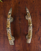 Brass Ganesha Door Handle Pair (10.5 Inch)
