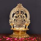 Brass Lakshmi Vilaku Diya/Lamp (13 Inch)