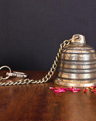 Brass Hand-Carved Wall Hanging Temple Bell (26 Inch)