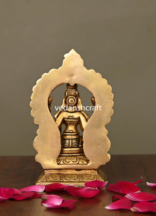 Brass Superfine Goddess Lakshmi On Throne (5.8 Inch)