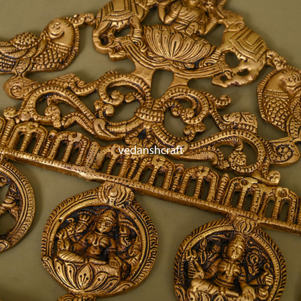 Brass Ashtalakshmi Wall Hanging