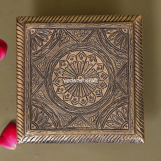 Brass Pooja Chowki (6 Inch)