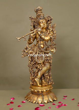 Brass Superfine Krishna Statue/Idol (27 Inch)