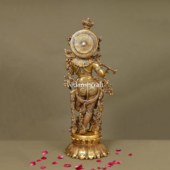 Brass Superfine Krishna Statue/Idol (27 Inch)