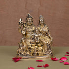 Brass Shiva Family Statue (6