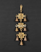 Brass Ganesha, Lakshmi And Saraswati Hanging Bell (12.5 Inch)