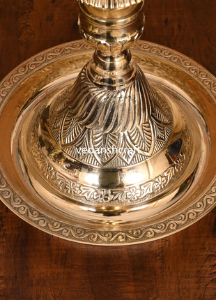 Brass Peacock Mahabharat Lamp Pair