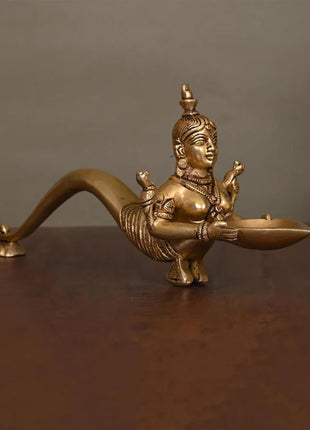 Brass Naag Kanya Pooja Spoon (4.5 Inch)