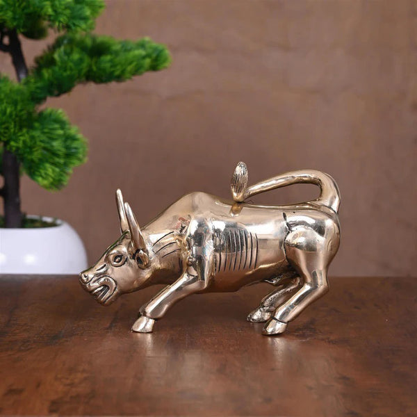 Brass Bull Figurine (4.5 Inch)