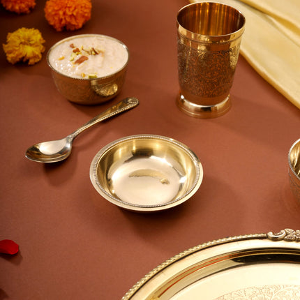 Brass Thali/Dinner Set (1.25 Kg)