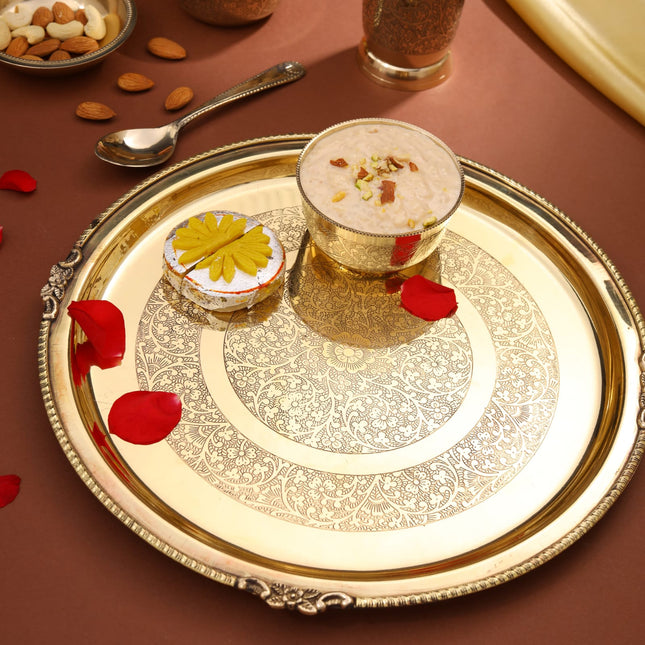 Brass Thali/Dinner Set (1.25 Kg)