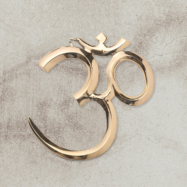 Brass Traditional Om Wall Hanging