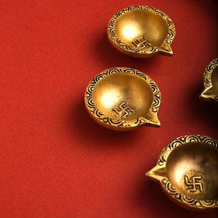 Brass Oil Diya Set Of Four