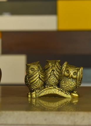 Polyresin Wise Owls Figurine (2.5 Inch)