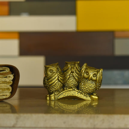 Polyresin Wise Owls Figurine (2.5 Inch)