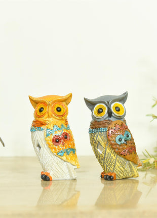 Polyresin Owl Home Decor Gift Set
