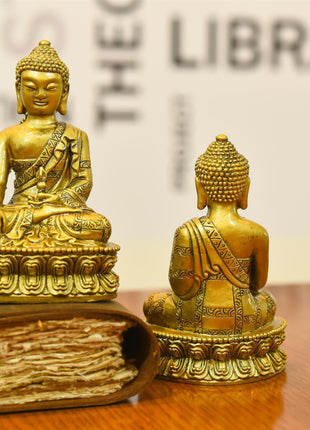 Polyresin Sitting Buddha Meditation Idol (4.5 Inch)