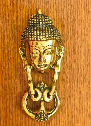 Brass Buddha Door Knocker (8 Inch)