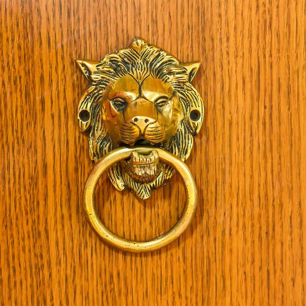 Brass Lion Door Knocker (5 Inch)