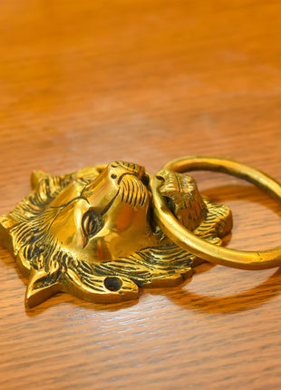 Brass Lion Door Knocker (5 Inch)