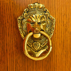 Brass Lion Face Door Knocker (5.5 Inch)