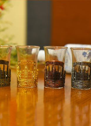 Tajmahal Shot Glass Set Of Four With Box