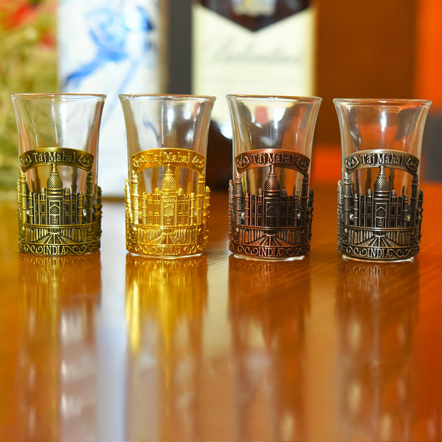 Tajmahal Shot Glass Set Of Four With Box