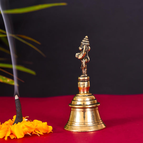 Brass Hanuman Handbell (6 Inch)