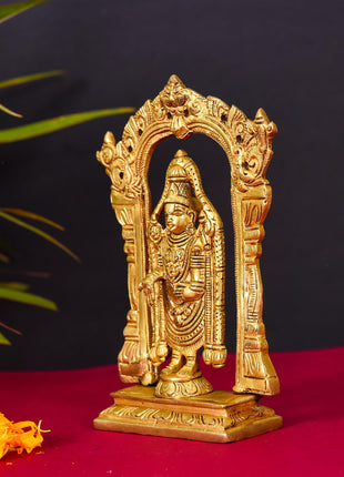 Brass Frame Tirupati Balaji Venkateshwar Superfine idol (8 Inch)