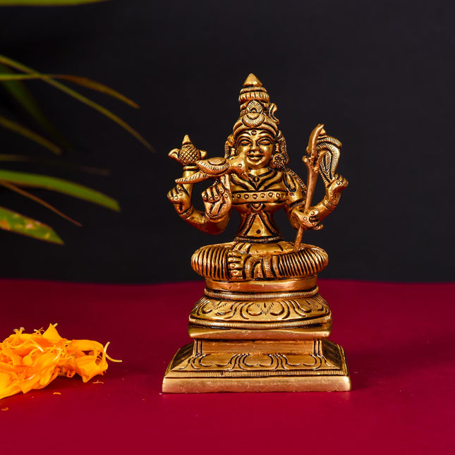 Brass Rajarajeshwari Devi Superfine Idol (4.5 Inch)