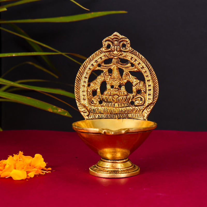 Brass Devi Kamakshi Diya (6.2 Inch)