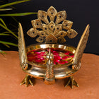 Majestic Brass Peacock Urli (11