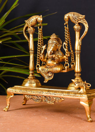 Brass Superfine Ganesha Swing/Jhula (10 Inch)