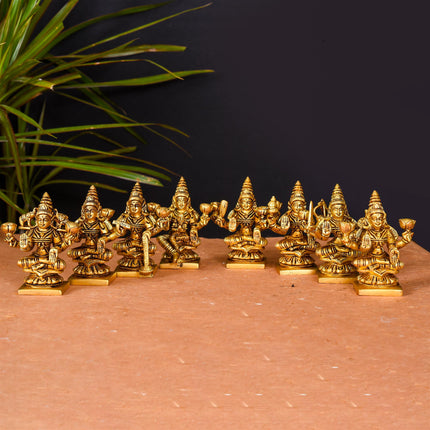 Brass Superfine Ashtalakshmi Set (3.5 Inch)