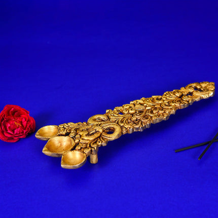 Brass Sheshnag Pooja Spoon (10 Inch)