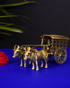 Brass Double Bullock Cart (3.2 Inch)